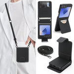 For Samsung Galaxy Z Flip7 FE 5G / Galaxy Z Flip6 5G HGUANCASE Case Wallet Stand Detachable Vintage Leather Phone Cover with Wrist Strap