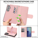 Til Samsung Galaxy Z Fold6 5G HGUANCASE Etui Pung Stand Aftageligt Vintage Læder Telefoncover med Håndrem