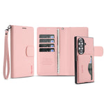 Til Samsung Galaxy Z Fold6 5G HGUANCASE Etui Pung Stand Aftageligt Vintage Læder Telefoncover med Håndrem