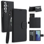 Til Samsung Galaxy Z Fold6 5G HGUANCASE Etui Pung Stand Aftageligt Vintage Læder Telefoncover med Håndrem