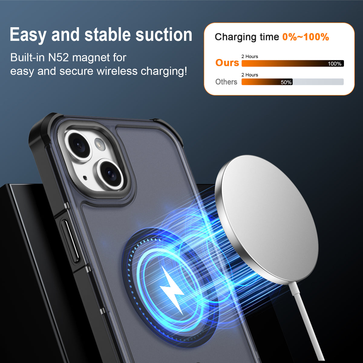 For iPhone 15 Plus Magnetic Case Electroplated Frame Skin-touch TPU+PC Phone Cover