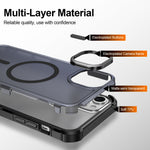 For iPhone 15 Plus Magnetic Case Electroplated Frame Skin-touch TPU+PC Phone Cover