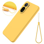 Liquid Silicone Case for Xiaomi Poco C85x 5G / Redmi A7 Pro 4G (171.56mm) / Redmi A7 Pro 5G Phone Back Cover with Hand Strap