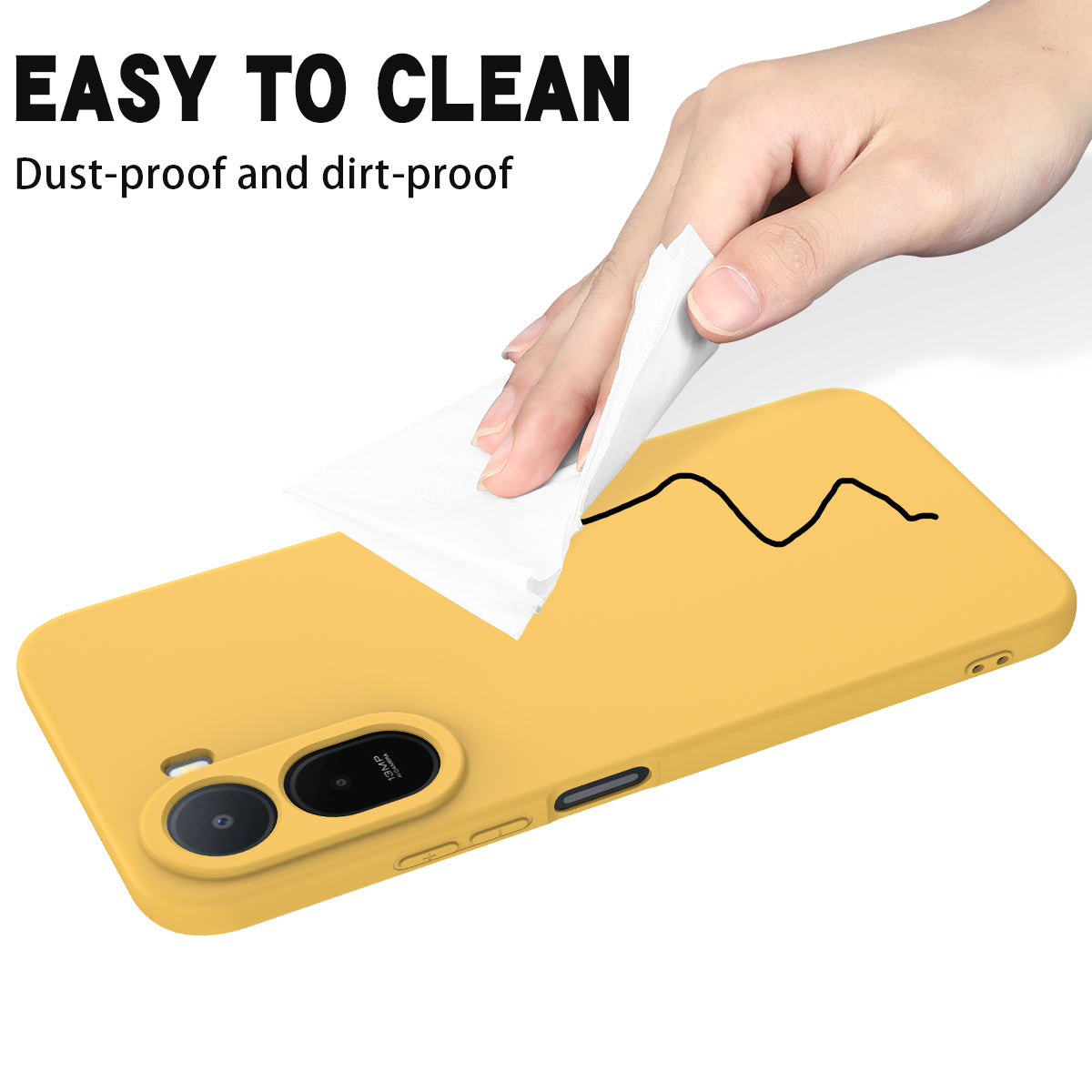 Liquid Silicone Case for Xiaomi Poco C85x 5G / Redmi A7 Pro 4G (171.56mm) / Redmi A7 Pro 5G Phone Back Cover with Hand Strap