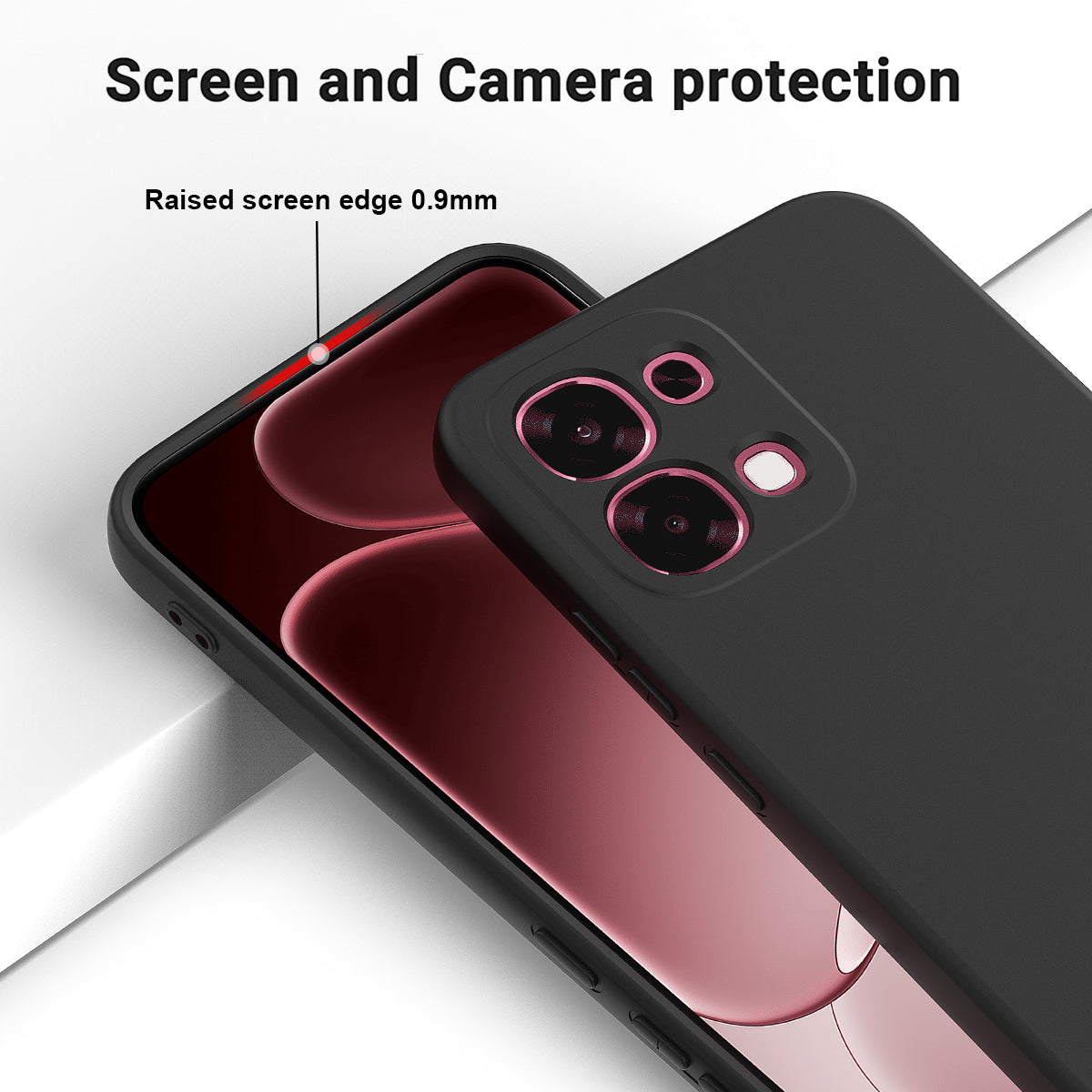 For Oppo F33 5G Liquid Silicone Case Phone Back Cover with Hand Strap