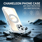 Magnetic Case For iPhone 12  /  12 Pro Fluorescent Design TPU Acrylic Phone Back Cover with 360° Rotating Kickstand