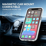 For iPhone 12 Pro Max Magnetic Case Fluorescent Design TPU Acrylic Phone Back Cover with 360° Rotating Kickstand