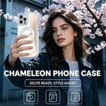 For iPhone 12 Pro Max Magnetic Case Fluorescent Design TPU Acrylic Phone Back Cover with 360° Rotating Kickstand