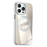 For iPhone 13 Pro Magnetic Case Fluorescent Design TPU Acrylic Phone Back Cover with 360° Rotating Kickstand