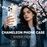 For iPhone 13 Pro Magnetic Case Fluorescent Design TPU Acrylic Phone Back Cover with 360° Rotating Kickstand