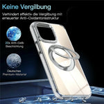For iPhone 13 Pro Magnetic Case Fluorescent Design TPU Acrylic Phone Back Cover with 360° Rotating Kickstand