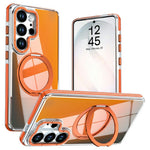 Samsung Galaxy S23 Ultra Magnetiskt Skal Fluorescerande Design TPU Akryl mobil Baksida med 360° Roterande Stativ