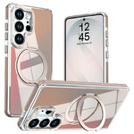 Samsung Galaxy S23 Ultra Magnetiskt Skal Fluorescerande Design TPU Akryl mobil Baksida med 360° Roterande Stativ