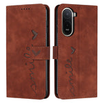 For Xiaomi Poco C85x 5G / Redmi A7 Pro 4G (171.56mm) Stand Case PU Leather Phone Cover Imprinted Heart Pattern