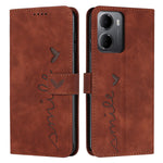 For Xiaomi Redmi 15a 5G Stand Case PU Leather Phone Cover Imprinted Heart Pattern