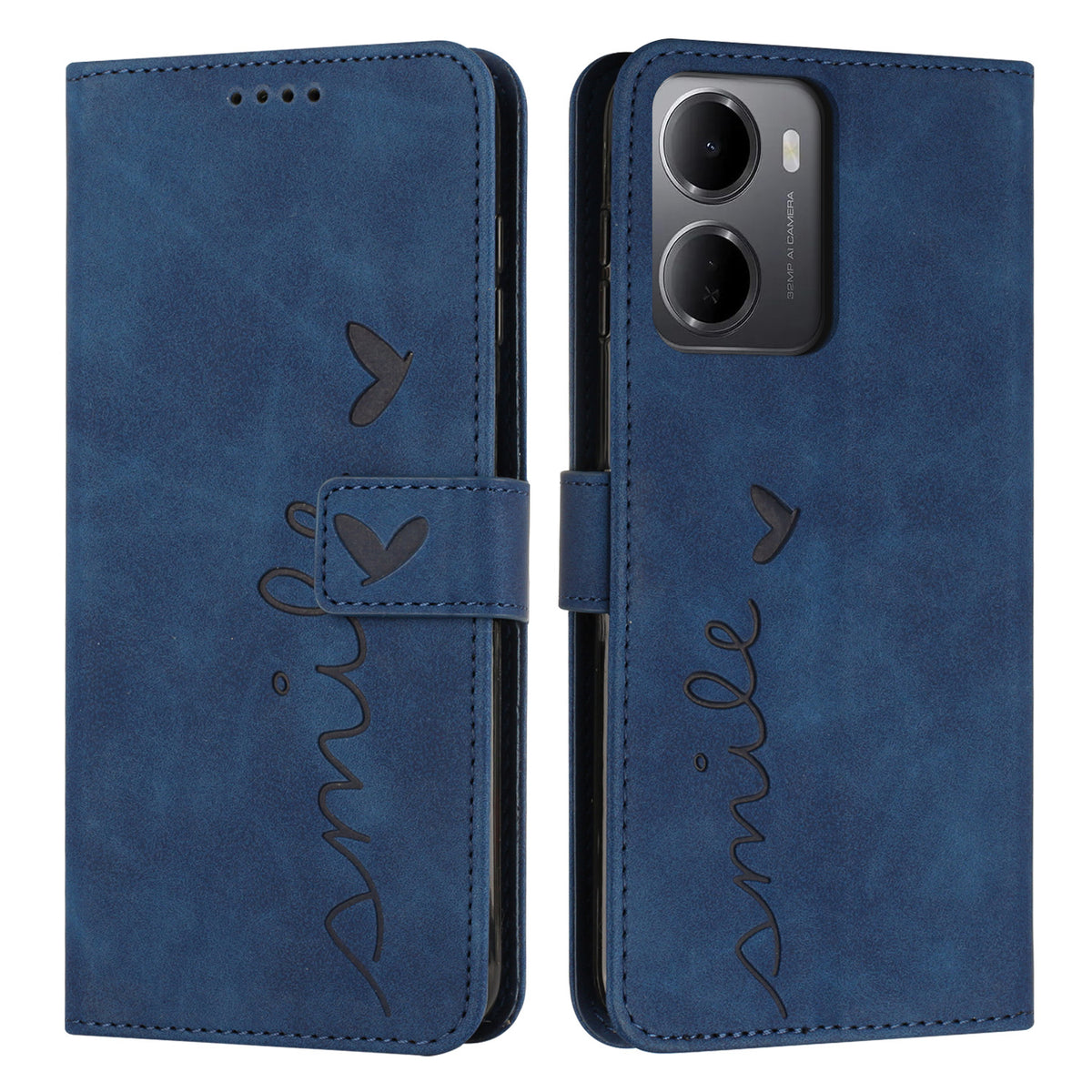 For Xiaomi Redmi 15a 5G Stand Case PU Leather Phone Cover Imprinted Heart Pattern
