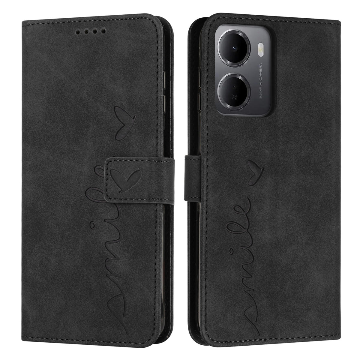 For Xiaomi Redmi 15a 5G Stand Case PU Leather Phone Cover Imprinted Heart Pattern