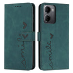 For Xiaomi Redmi 15a 5G Stand Case PU Leather Phone Cover Imprinted Heart Pattern