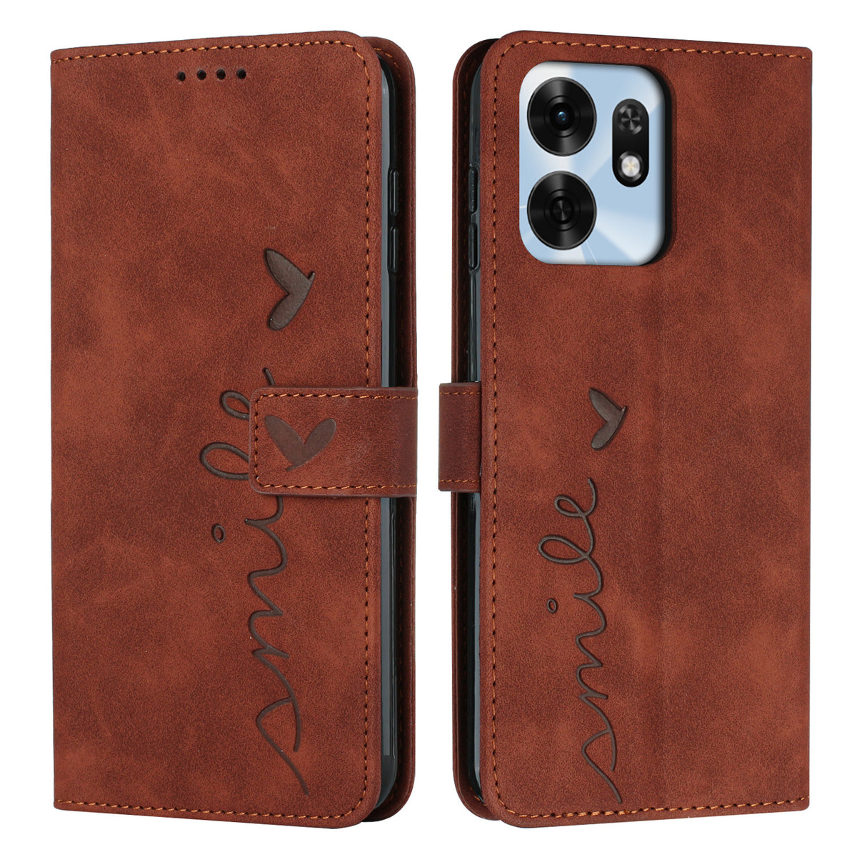 For Huawei Honor 6A / Honor X6d 5G Stand Case PU Leather Phone Cover Imprinted Heart Pattern