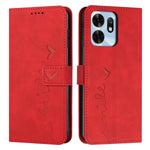 For Huawei Honor 6A / Honor X6d 5G Stand Case PU Leather Phone Cover Imprinted Heart Pattern