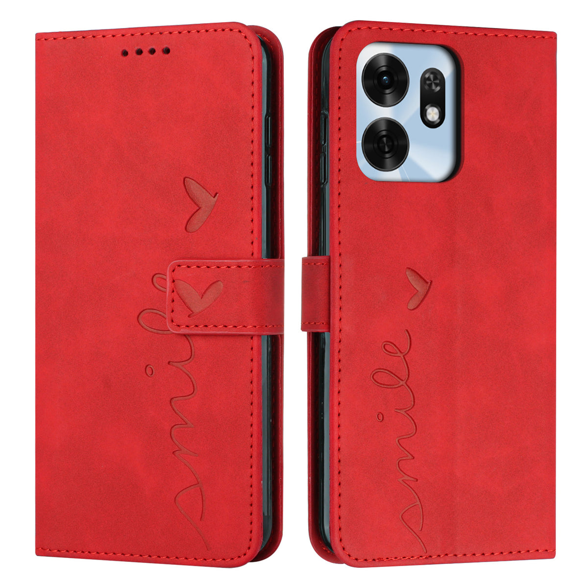 For Huawei Honor 6A / Honor X6d 5G Stand Case PU Leather Phone Cover Imprinted Heart Pattern