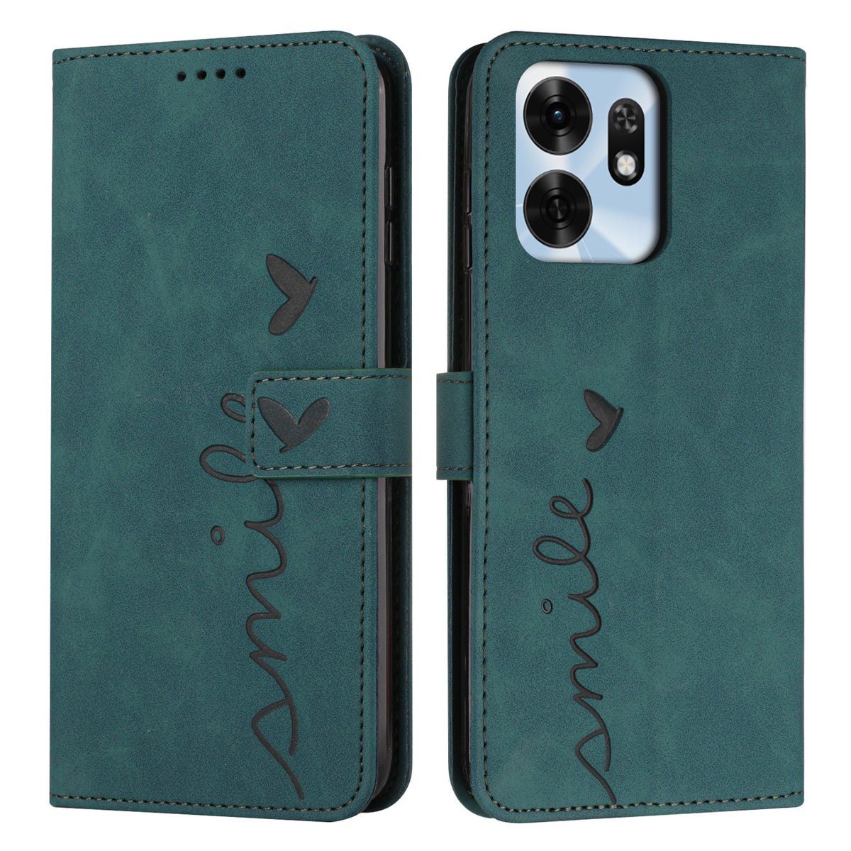 For Huawei Honor 6A / Honor X6d 5G Stand Case PU Leather Phone Cover Imprinted Heart Pattern