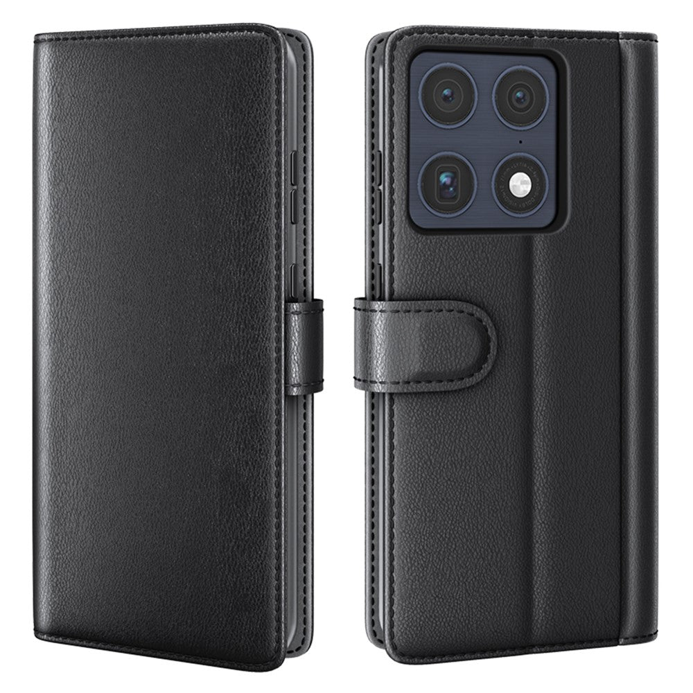 For Motorola Signature 5G Case Genuine Split Leather Phone Cover with Wallet Stand