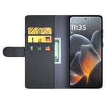 For Motorola Signature 5G Case Genuine Split Leather Phone Cover with Wallet Stand