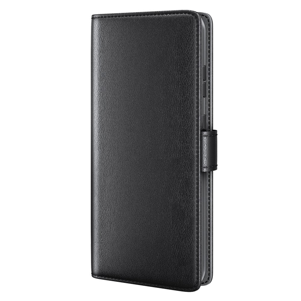 For Motorola Signature 5G Case Genuine Split Leather Phone Cover with Wallet Stand