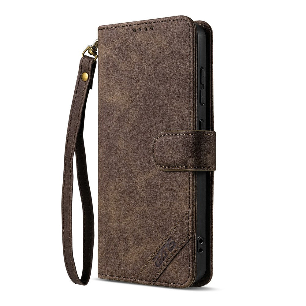 AZNS A2 for Xiaomi Redmi K90 Max 5G Leather Case with Wrist Strap RFID Blocking Wallet Stand Phone Cover