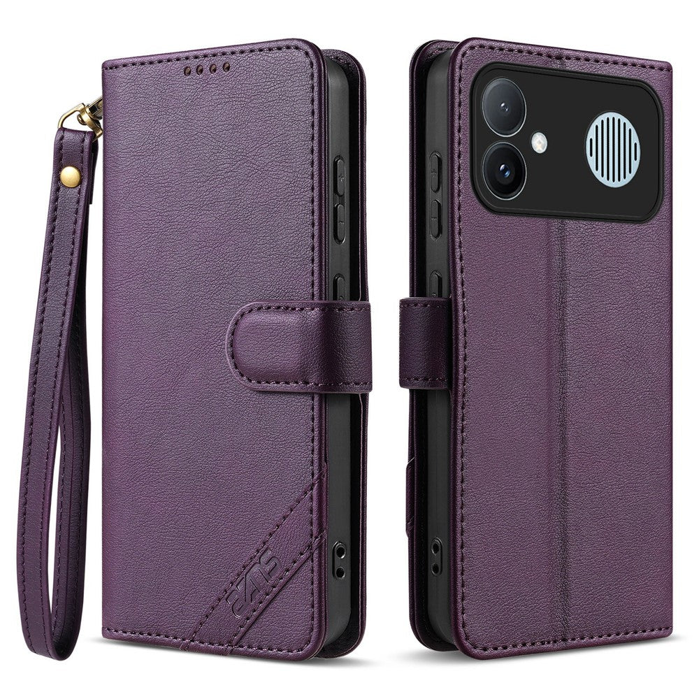 AZNS A2 for Xiaomi Redmi K90 Max 5G Leather Case with Wrist Strap RFID Blocking Wallet Stand Phone Cover