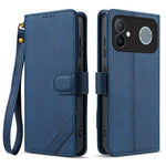 AZNS A2 for Xiaomi Redmi K90 Max 5G Leather Case with Wrist Strap RFID Blocking Wallet Stand Phone Cover