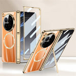 GKK For Oppo Find N6 5G Magnetic Case Kickstand PC Phone Cover with HD Rear Screen Protector