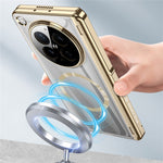 GKK For Oppo Find N6 5G Magnetic Case Kickstand PC Phone Cover with HD Rear Screen Protector