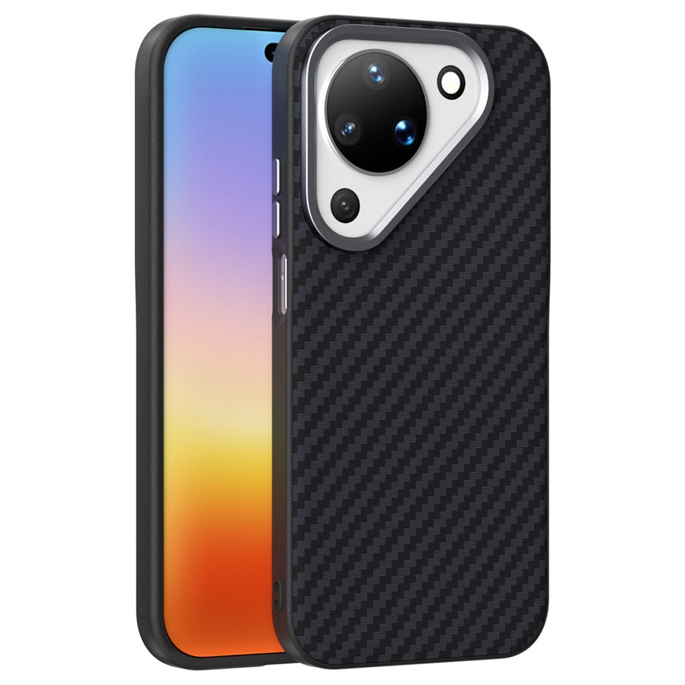 ABEEL For Huawei Pura 90 Magnetic Case Carbon Fiber Texture Phone Back Cover