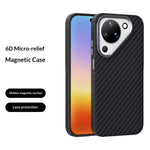 ABEEL For Huawei Pura 90 Magnetic Case Carbon Fiber Texture Phone Back Cover