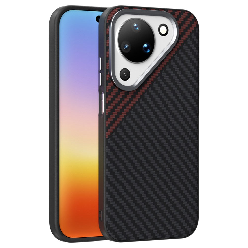 ABEEL For Huawei Pura 90 Magnetic Case Carbon Fiber Texture Phone Back Cover