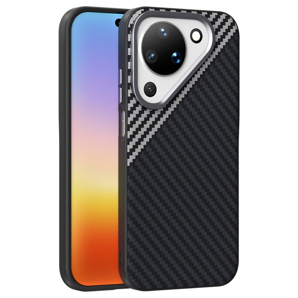 ABEEL For Huawei Pura 90 Magnetic Case Carbon Fiber Texture Phone Back Cover