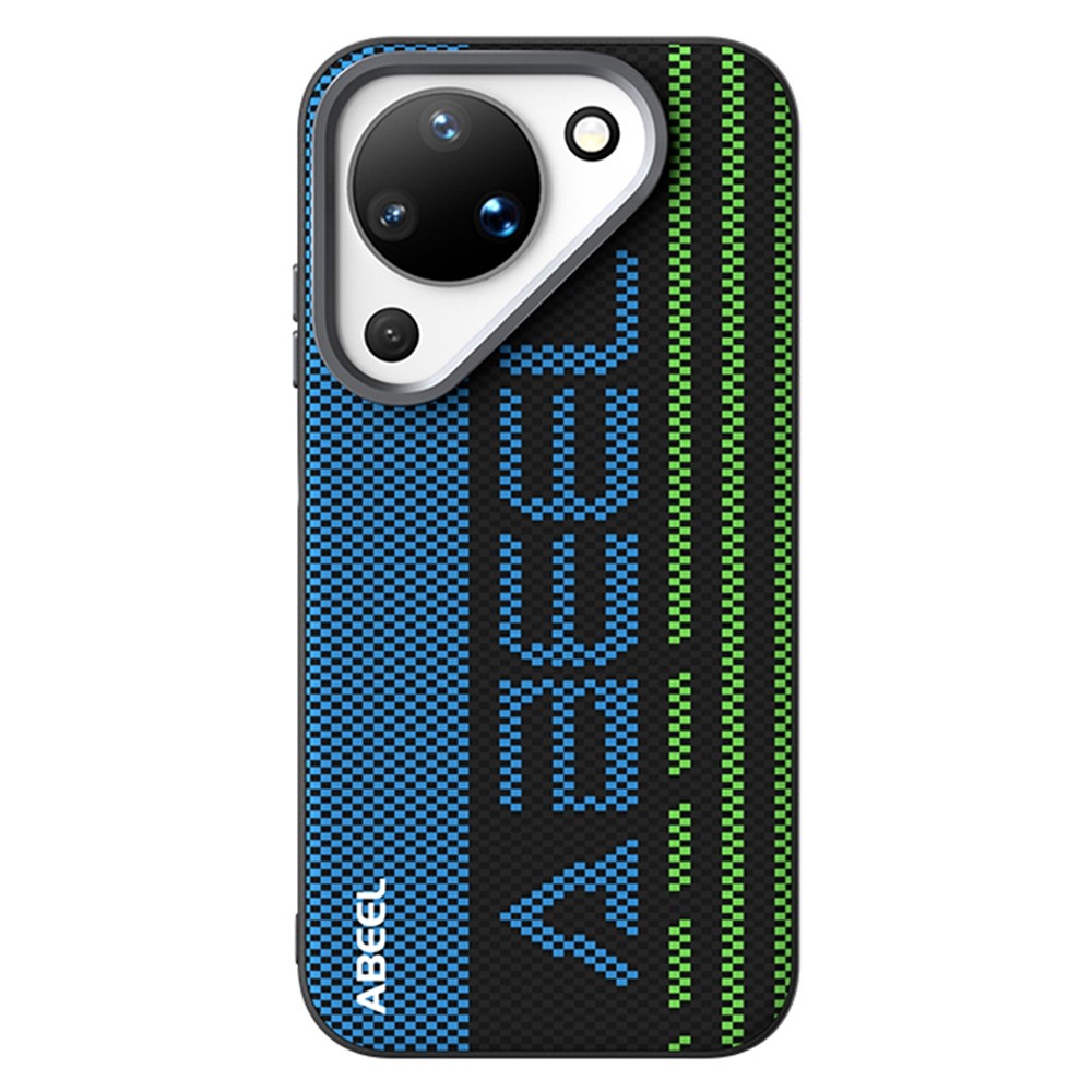 ABEEL For Huawei Pura 90 Magnetic Case Micro-Embossing 6D Printed PC TPU Aluminum Alloy Leather Phone Cover