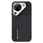 ABEEL magnetisk cover til Huawei Pura 90 af PC + TPU + aluminiumslegering + PU-læder, slankt mobilcover