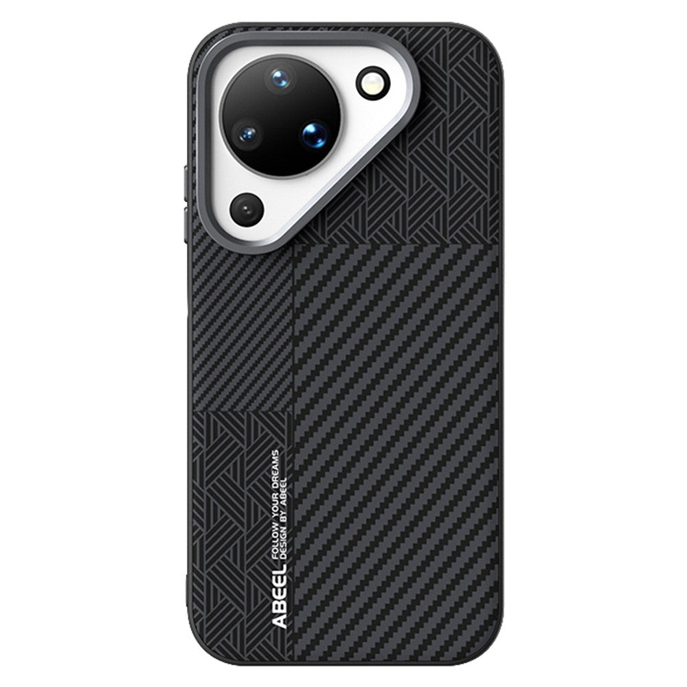 ABEEL magnetisk cover til Huawei Pura 90 af PC + TPU + aluminiumslegering + PU-læder, slankt mobilcover