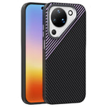 ABEEL For Huawei Pura 90 Magnetic Case Slim Carbon Fiber Texture TPU PC PU Phone Back Cover