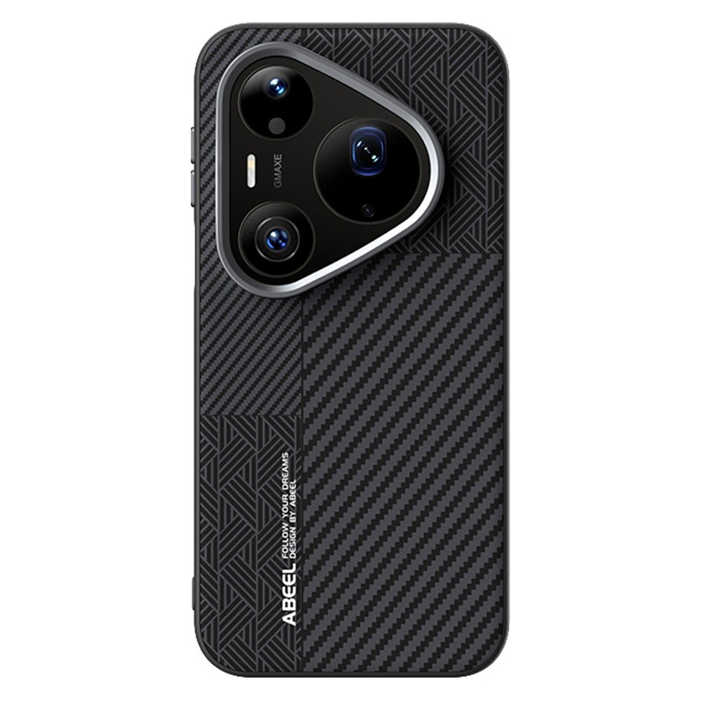 ABEEL Magnetiskt Skal För Huawei Pura 90 Pro Max PC + TPU + Aluminiumlegering + PU-läder Slim mobilskal
