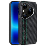 ABEEL Magnetiskt Skal För Huawei Pura 90 Pro Max PC + TPU + Aluminiumlegering + PU-läder Slim mobilskal