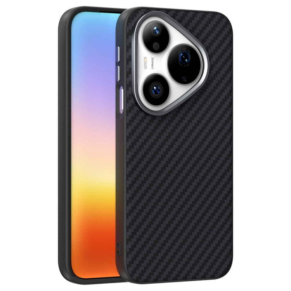 ABEEL For Huawei Pura 90 Pro Magnetic Case Carbon Fiber Texture Phone Back Cover