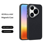 ABEEL For Huawei Pura 90 Pro Magnetic Case Carbon Fiber Texture Phone Back Cover