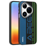 ABEEL For Huawei Pura 90 Pro Magnetic Case Micro-Embossing 6D Printed PC TPU Aluminum Alloy Leather Phone Cover