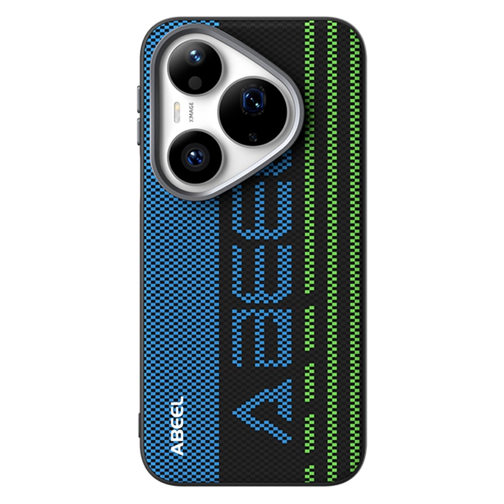 ABEEL For Huawei Pura 90 Pro Magnetic Case Micro-Embossing 6D Printed PC TPU Aluminum Alloy Leather Phone Cover