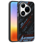 ABEEL For Huawei Pura 90 Pro Magnetic Case Micro-Embossing 6D Printed PC TPU Aluminum Alloy Leather Phone Cover