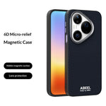 ABEEL Magnetiskt Skal För Huawei Pura 90 Pro Tryckt PC TPU Aluminiumlegering Läder mobilskal